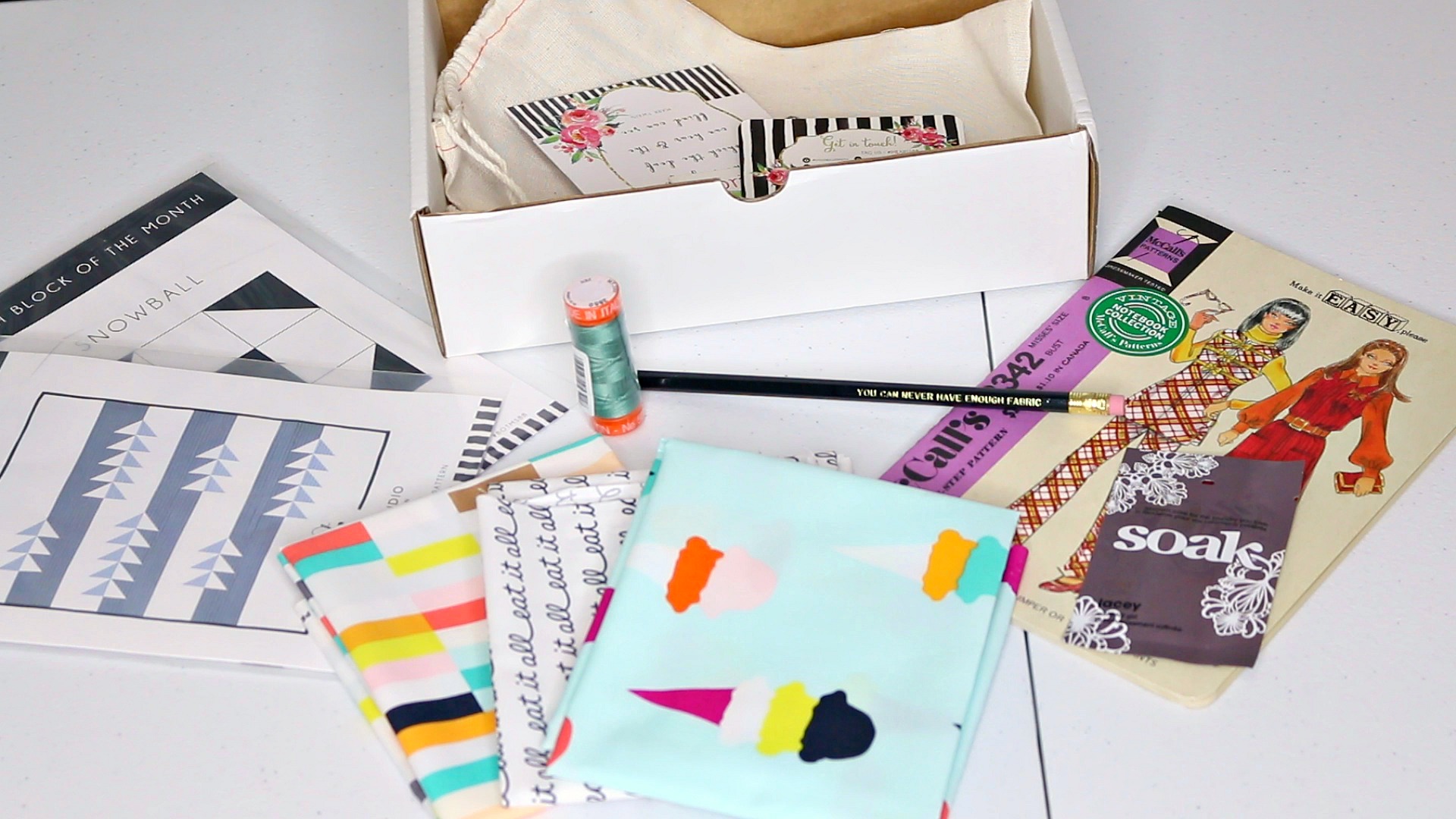 Choosing a Sewing / Quilting Monthly Subscription Box Sewing Report