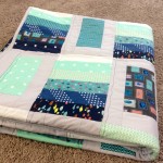 Blue Green Cotton and Steel Quilt