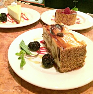 Sewing Report Jennifer Moore QuiltCon hotel desserts tiramisu cheesecake chocolate mousse