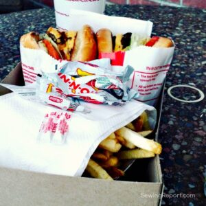 Sewing Report QuiltCon InNOut burgers in and out in n out