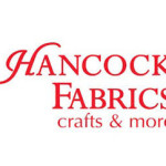 hancock fabrics logo white red