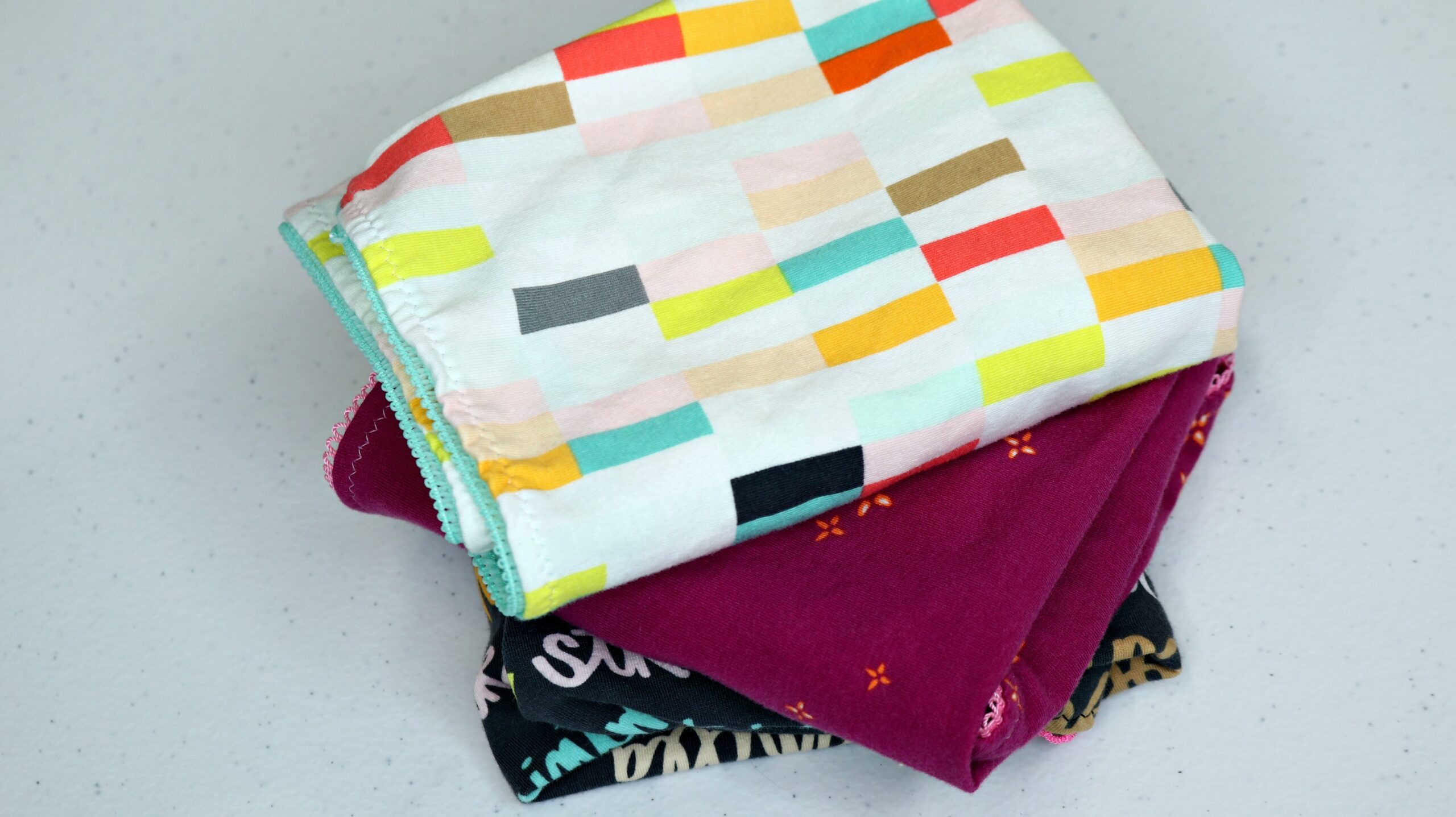 Art Gallery Fabrics Boardwalk Delight Knit Underwear Hipster Panty Free Pattern Folded Pile