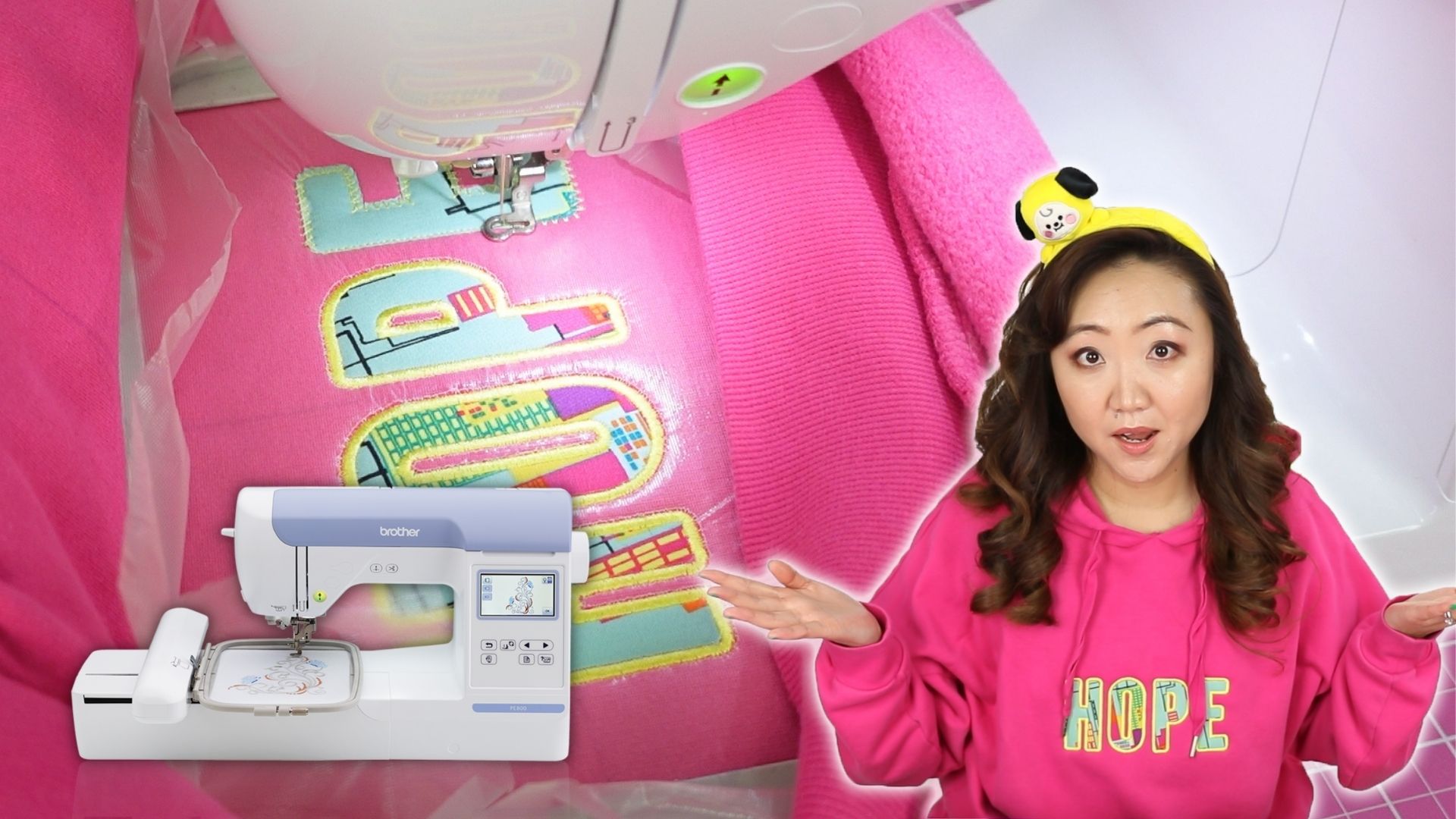 Hooping & Embroidering a Hoodie Appliqué Design on Embroidery Machine